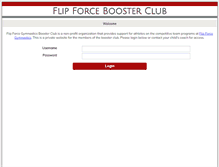 Tablet Screenshot of flipforceboosterclub.com